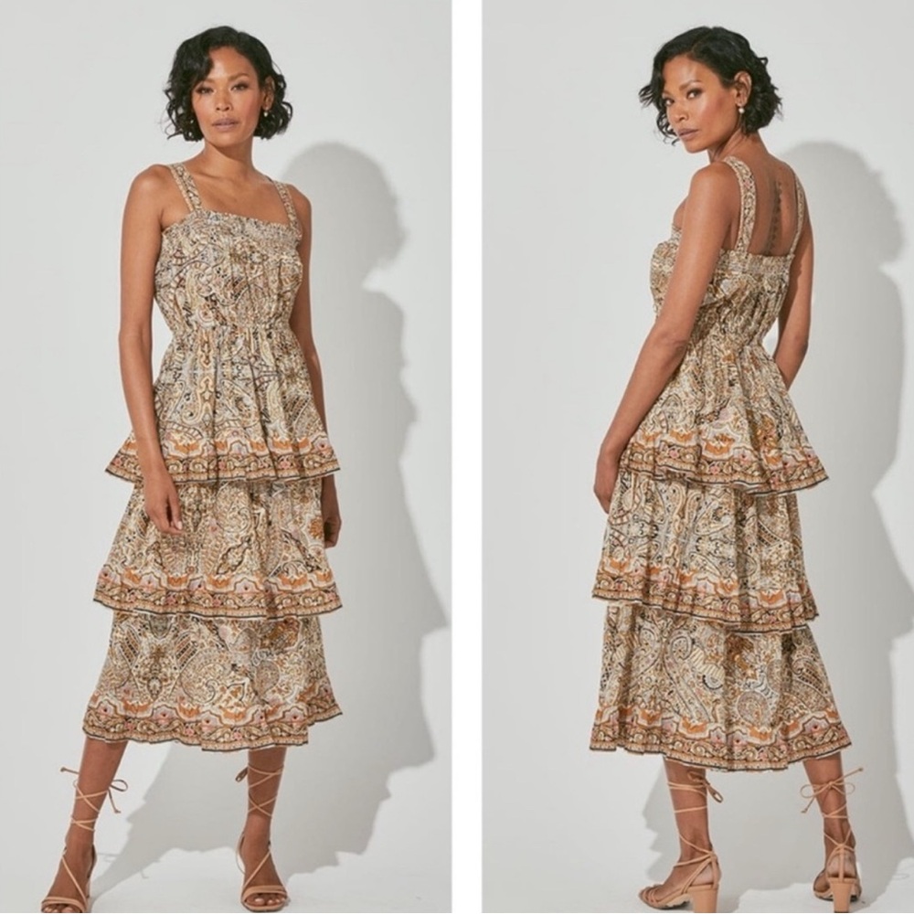 Cleobella Paisley Print Tiered Dress